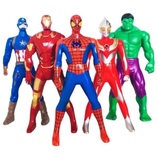  Xoay 360 ° Người Nhện Người Sắt Captain America Hulk Avengers Ultraman HEROES LEAGUE Nhân Vật Hành Động Đồ Chơi Trẻ Em 18Cm 