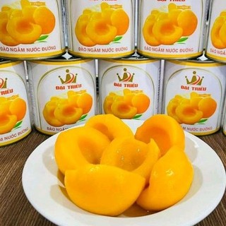 Đào Tươi Ngâm Nước Đường Giòn Ngọt Đại Triều - Hộp Nhỏ 425g - Nguyên Liệu Làm Trà Đào, Trà Trái Cây Ngon