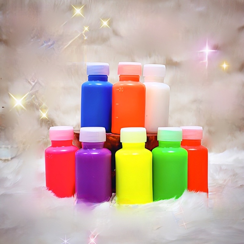 Màu đổ Acrylic phản quang Chicken 5D 30ml DIY móc khóa Bearbrick đổ màu phát sáng trong đêm khi có đèn UV