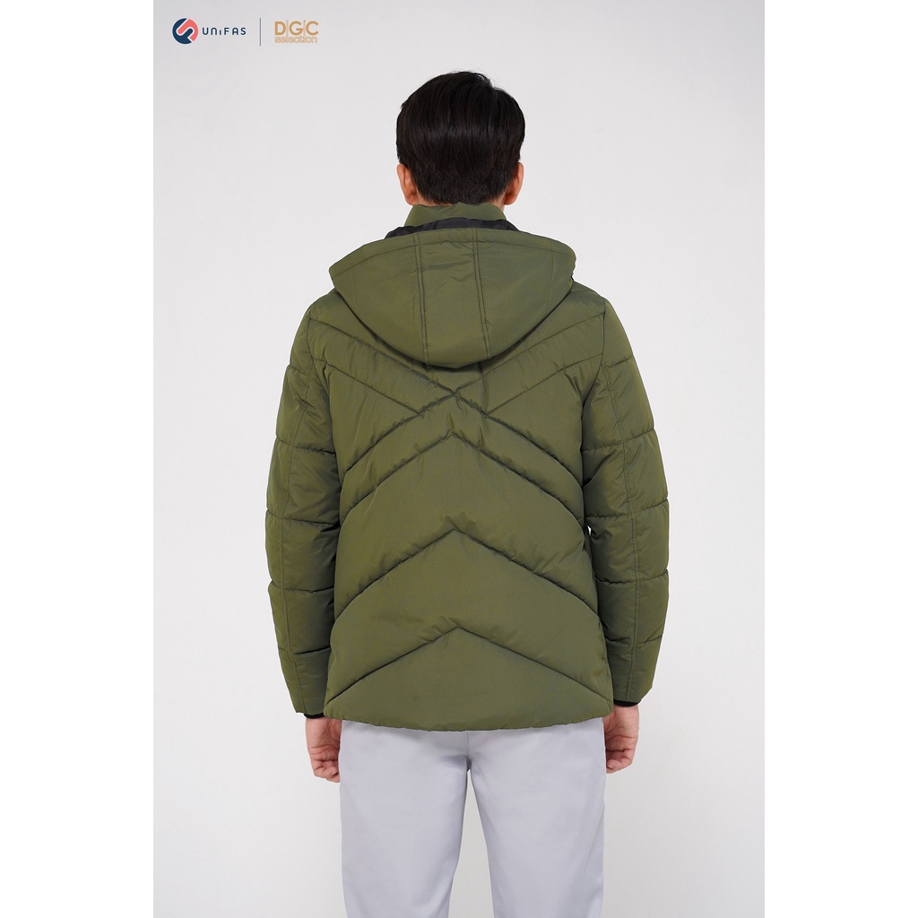 Áo khoác phao nam chống thấm nước DGCs 3 lớp thiết kế chần ngang vải Polyester - WAJKBB05M