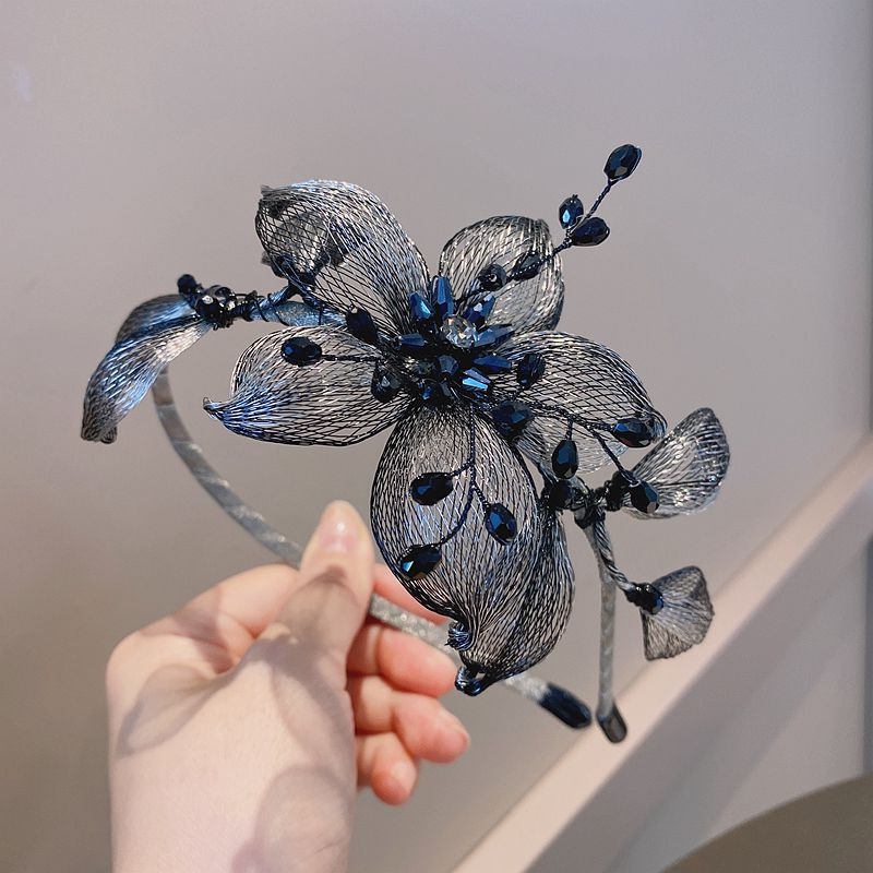 Băng Đô Vải Gạc Đính Hoa Sang Trọng Phong Cách Hàn Quốc