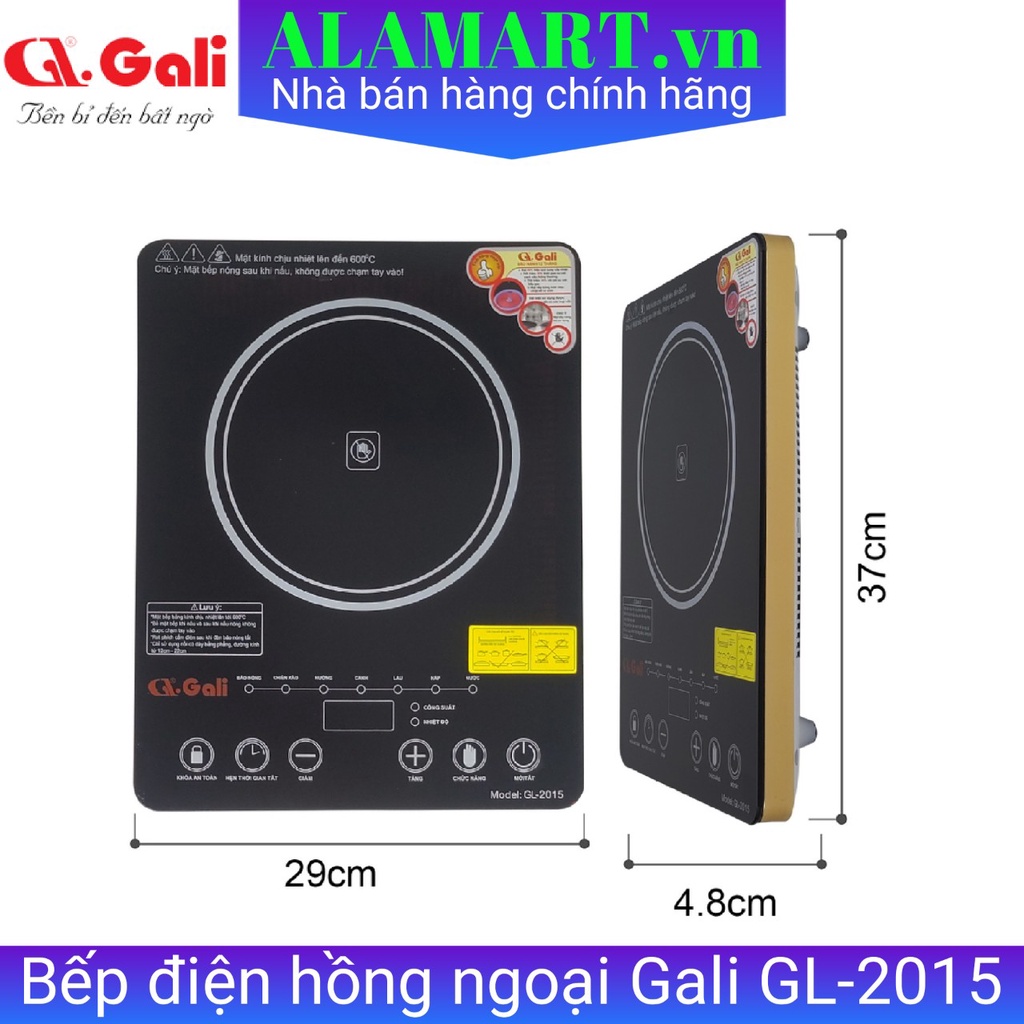 Bếp điện quang Gali GL-2015 2000W bảo hành 12 tháng