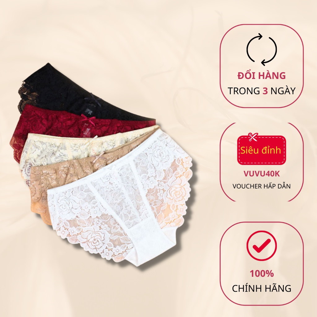 Quần Lót Ren Quần Lót Sexy - Đồ Lót Gợi Cảm Không Viền- Vải Xuyên Thấu - Đủ Màu | BigBuy360 - bigbuy360.vn