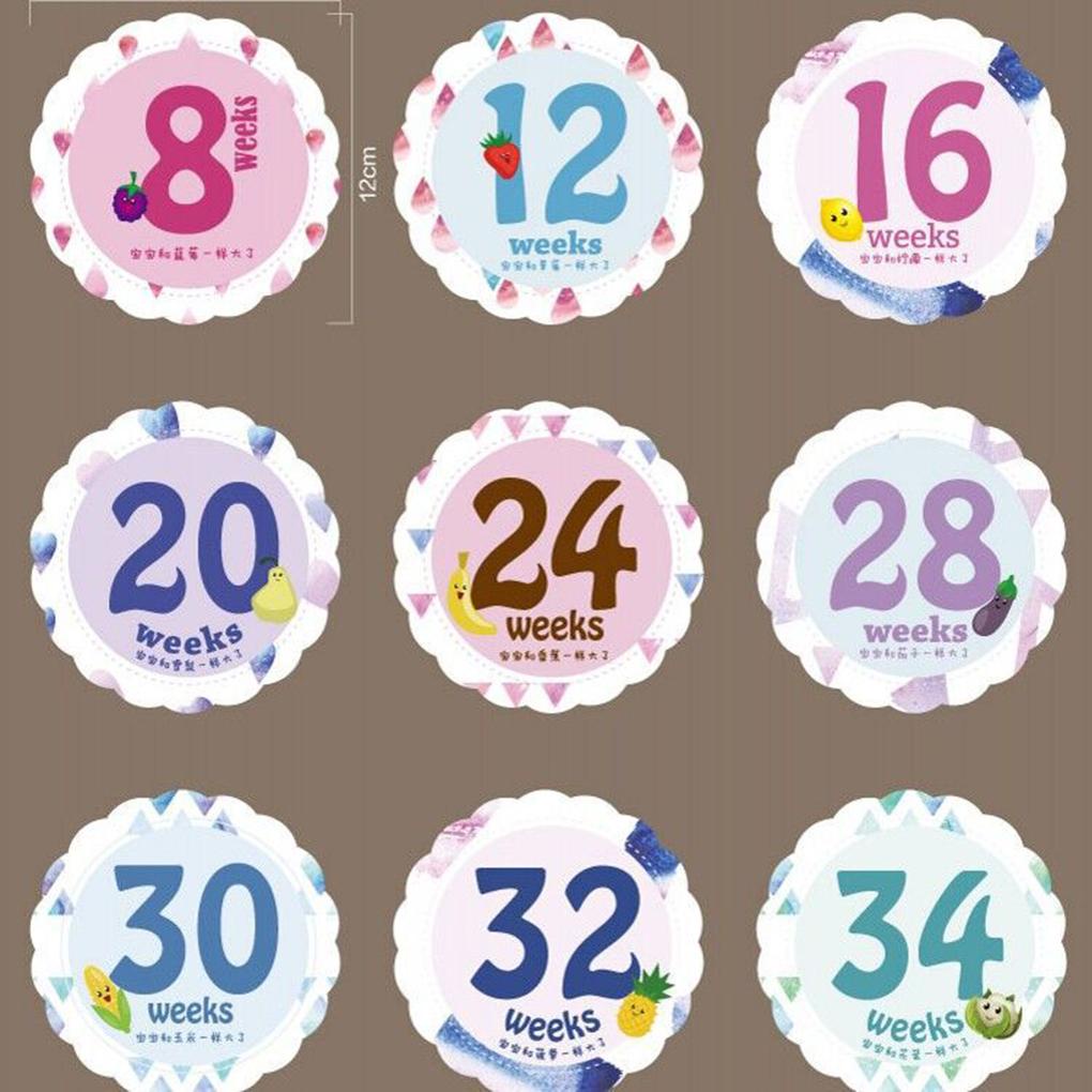Set 14 Miếng Dán Ghi Chú Theo Tháng Dùng Làm Đạo Cụ Chụp Ảnh Cho Mẹ Bầu / Bé Sơ Sinh