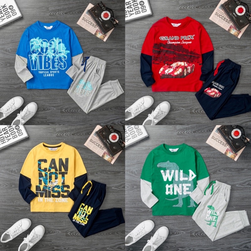 Siêu Giá tốt ⚡️ Bộ thun cotton dài tay bé trai size đại mềm mịn form to 28-56kg