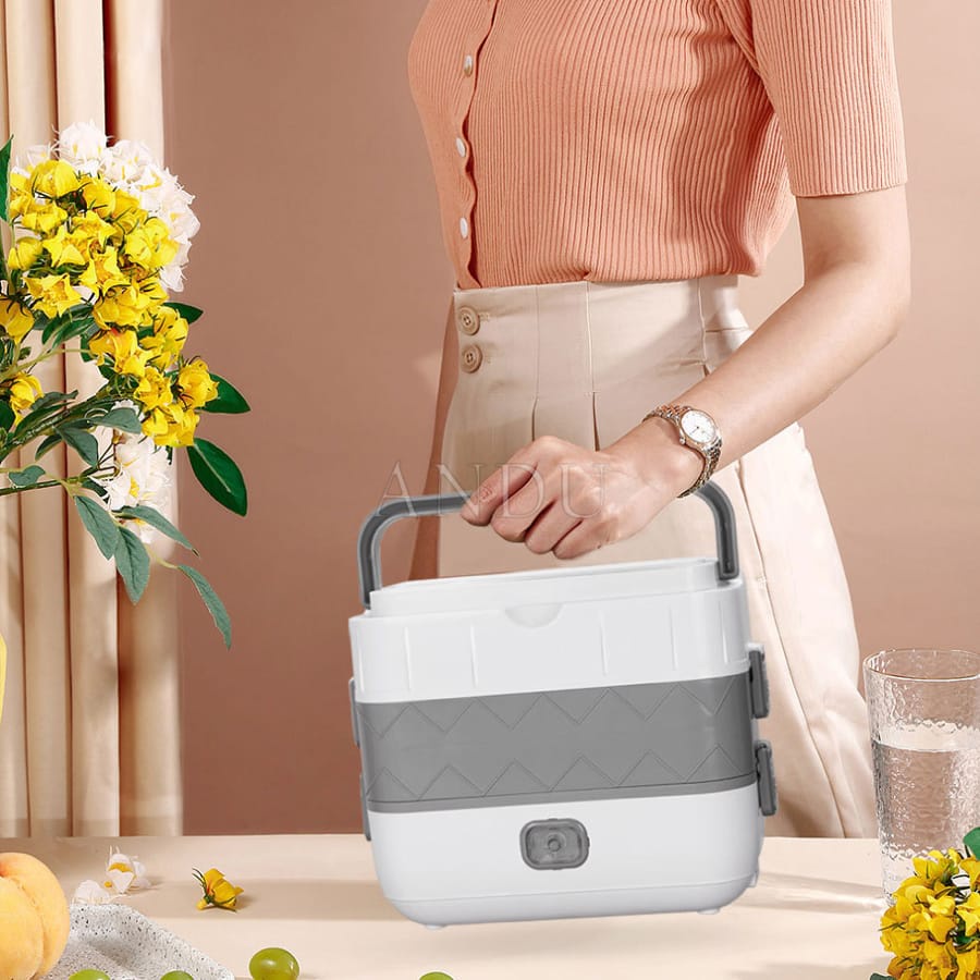 Hộp Cơm Văn Phòng 2 Tầng 4 Bát Inox Có Chức Năng Nấu Chín Hâm Nóng Và Giữ Nhiệt Dễ Dàng Vệ Sinh