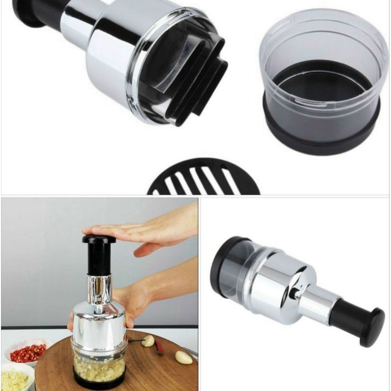 Dụng cụ đập dập hành tỏi ớt bằng tay cán dài