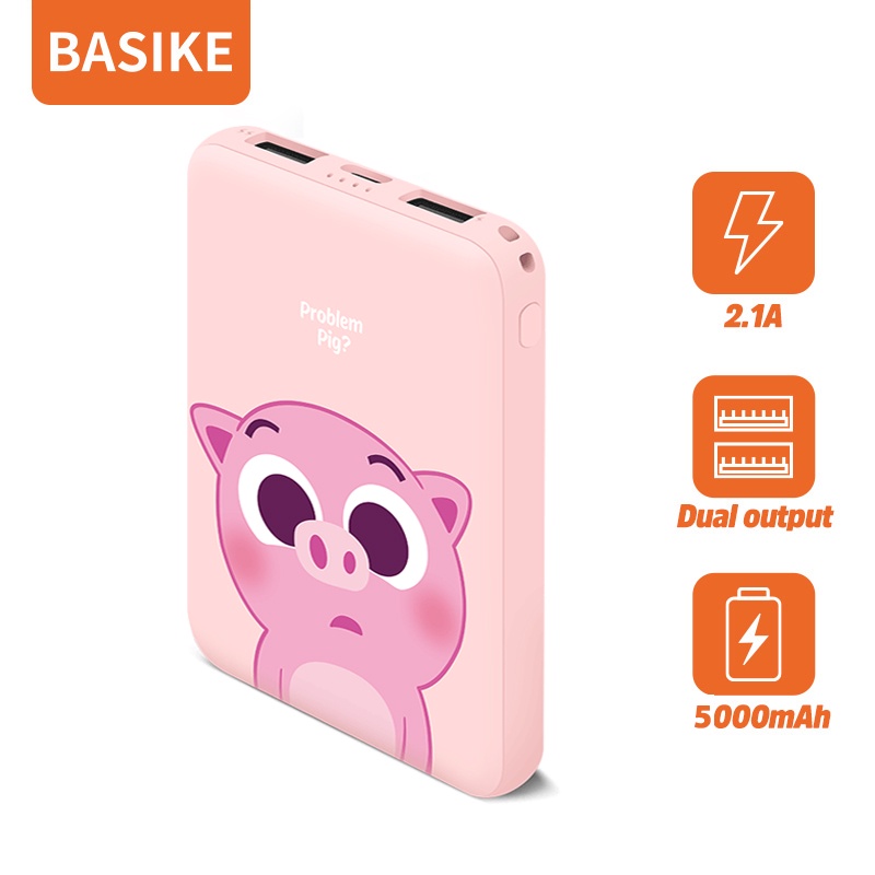 Sạc Dự Phòng BASIEK PT609 5000mAh Di Động Mini Power Bank