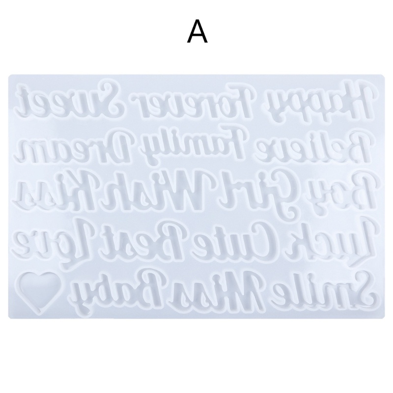 Khuôn Silicone Làm Móc Khóa Hình Chữ Cái DIY