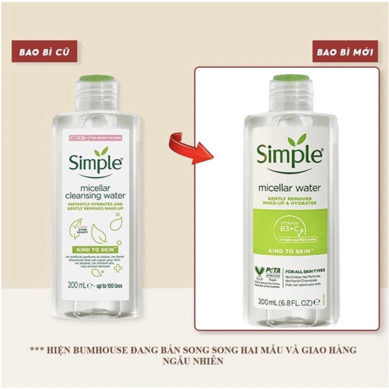 Sữa Rửa Mặt, Toner, Nước Tẩy Trang Dịu Nhẹ Simple Kind To Skin