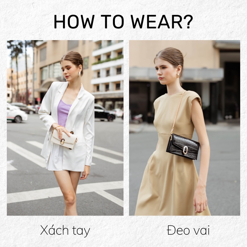 Túi xách nữ Micocah dáng hộp cao cấp đeo chéo công sở chính hãng đẹp kẹp nách EL008