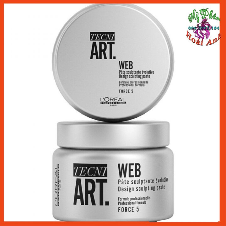 [Loreal chính hãng] Sáp vỗ L'oreal Tech.ni Art Web Design sculpting paste Force 5 tạo kiểu tóc 150ml