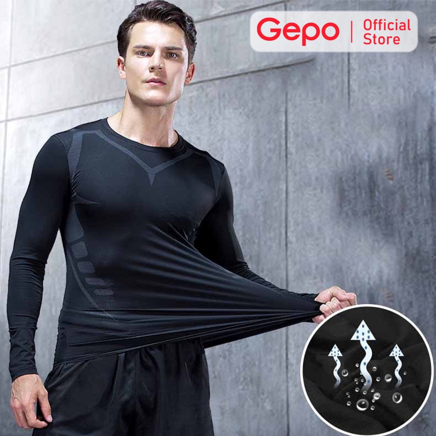 Áo Giữ Nhiệt Áo Legging Nam Dài Tay Chuyên Tập Gym Chạy Bộ Đá Bóng YINGHU