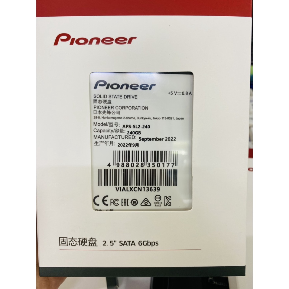 Ổ Cứng SSD Pioneer 120GB/240GB/480GB SATA 3 2.5 APS-SL Bảo Hành 3 Năm