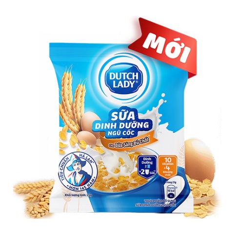 Bột ngũ cốc dinh dưỡng cô gái Hà Lan, sữa ngũ cốc dutch lady, sữa cô gái hà lan gói 25g