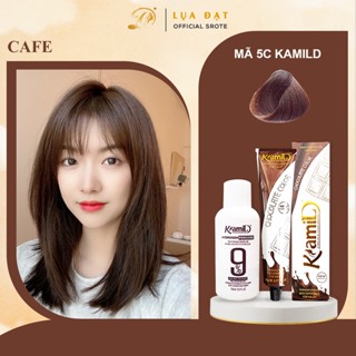 Set màu NÂU CAFE thuốc nhuộm tóc KamiLD nhuộm tóc bạc hương thơm socola nhiều dưỡng