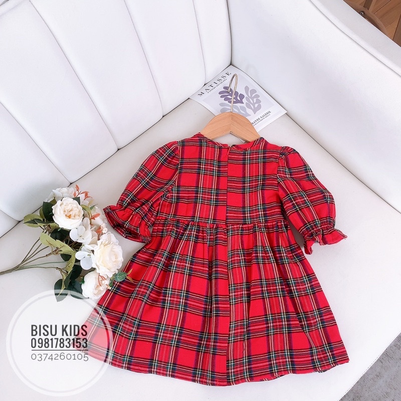 Váy công chúa bé gái.Váy cho bé gái mùa thu đông chất liệu thô cotton size bé 8-32kg