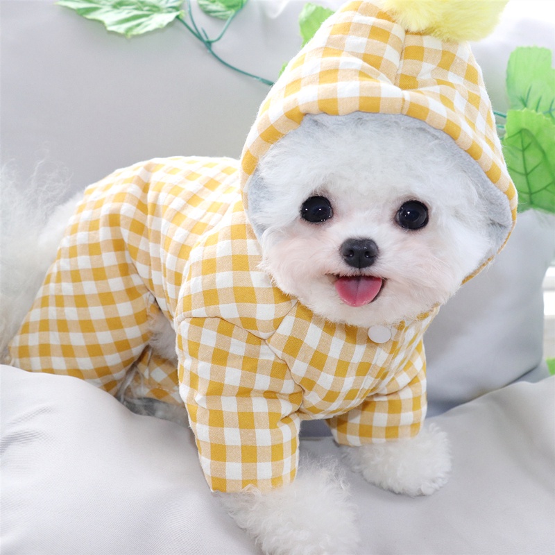 Áo Cotton Bốn Lớp Dày Dặn Giữ Ấm Mùa Đông Cho Thú Cưng Teddy Yorkshire Bichon Poodle Pomeranian