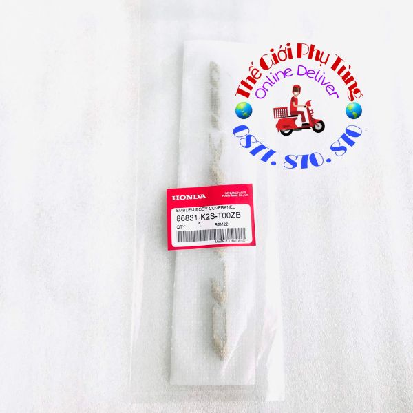 Tem chữ nổi Click 160  Zin Honda Thái Lan - 86831-K2S-T00ZC/ 86831-K2S-T00ZB