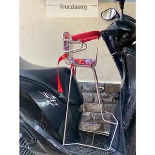 Ghế đi xe tay ga cho bé xe sh cao- ghế inox