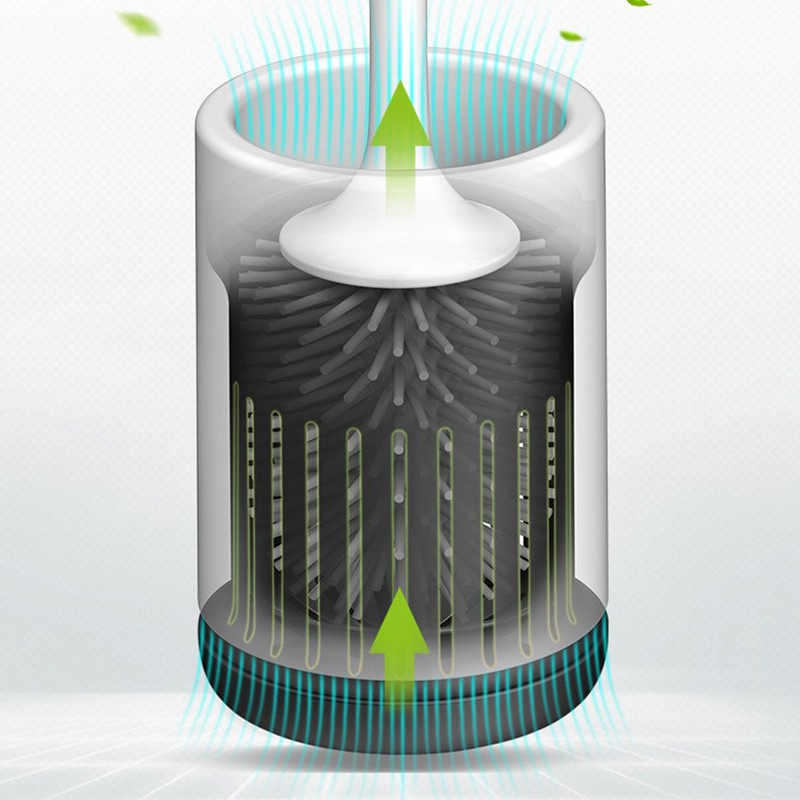 Chổi cọ nhà vệ sinh bồn cầu nhà tắm toilet chất liệu silicol lắp đặt dán tường cao cấp VS02