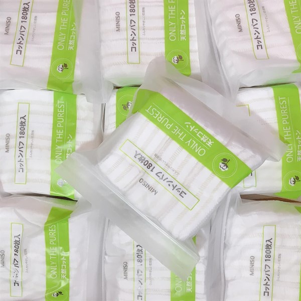 Bông Tẩy Trang Miniso Only The Purest 180 Miếng