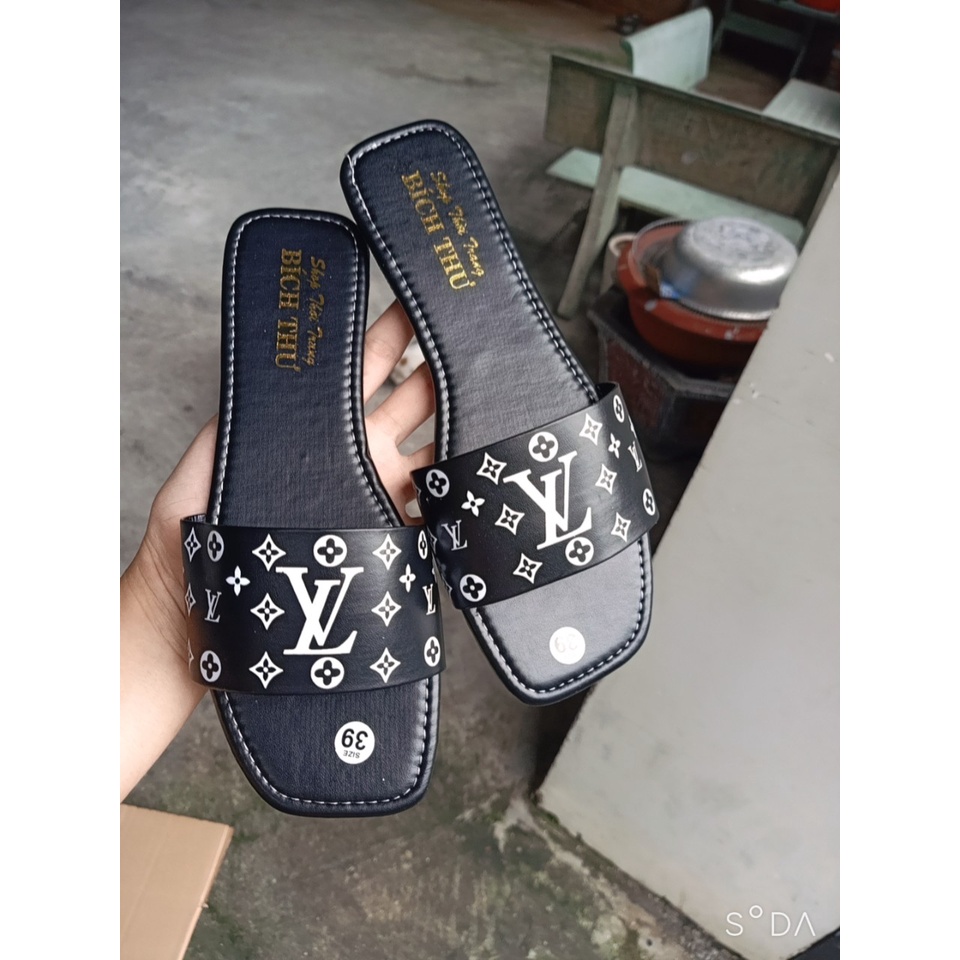 Dép bệt mũi vuông LV siêu nhẹ