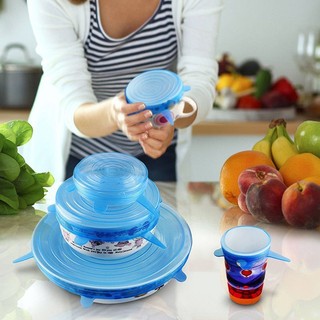 📛FREESHIP📛 Combo 5 Set 6 miếng bọc thực phẩm silicon co giãn