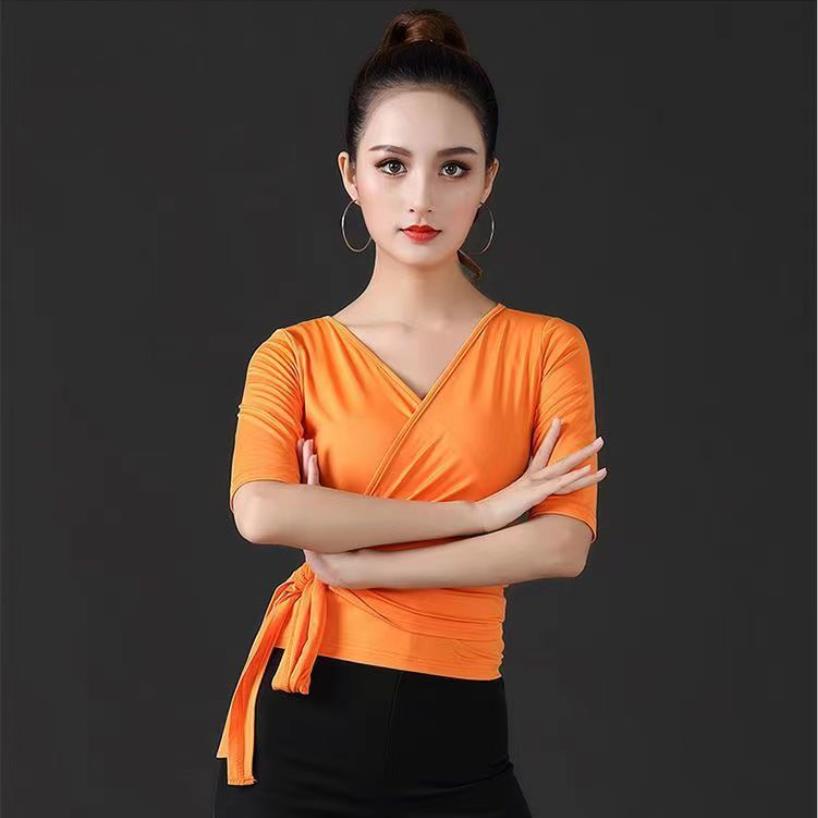Áo Khiêu Vũ Latin Cổ Chữ V Ôm Dáng Dành Cho Nữ