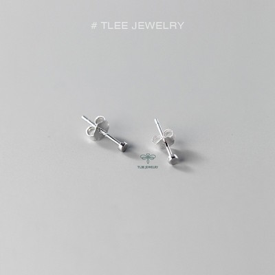 Bông tai bạc nữ TLEE mẫu đinh tán unisex cá tính TLEE JEWELRY B0364