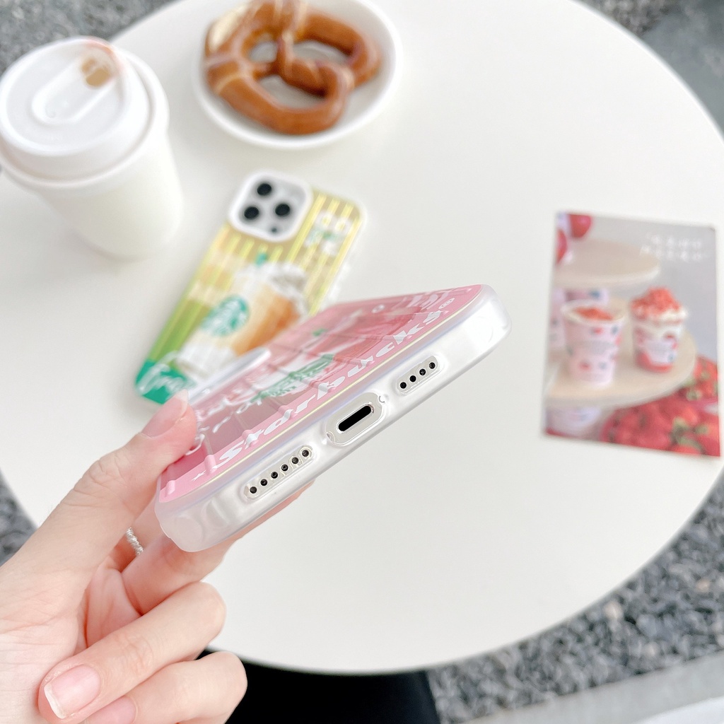 Ốp Điện Thoại TPU Mềm Chống Sốc Màu Laser In Họa Tiết Đơn Giản 2 Trong 1 Cho iPhone 14 13 12 11 Pro Max XR XS 14 Plus