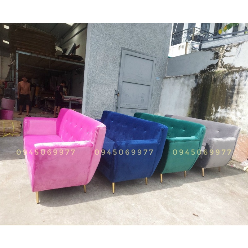 Bộ sofa băng vải nhung dài 1m2, dài 1m7, ghế đơn 1 người ngồi, đủ màu