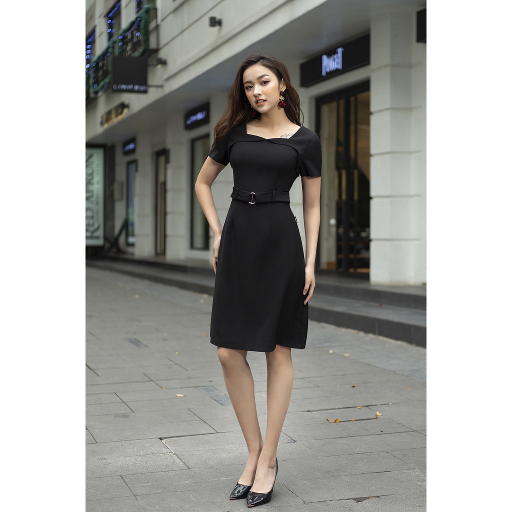 Váy Công Sở Dáng Chữ A Xòe Nhẹ LUPERI Chất Liệu Đũi Xước Hàn Quốc Mềm Mát Không Nhăn Có Co Giãn LFV3131