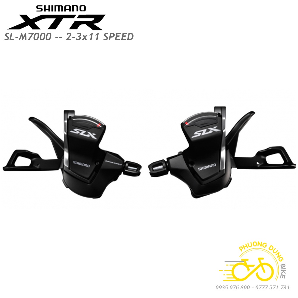 Tay đề bấm xả xe đạp SHIMANO XTR SL M7000 2/3x11 Speed - Hàng Chính Hãng
