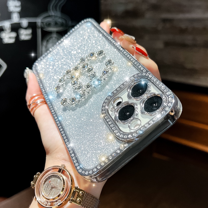 Ốp Điện Thoại tpu Mềm Đính Kim Cương Cho iphone15 14 13 pro max 12pro max 15pro max 11 promax 14plus 14promax 15plus
