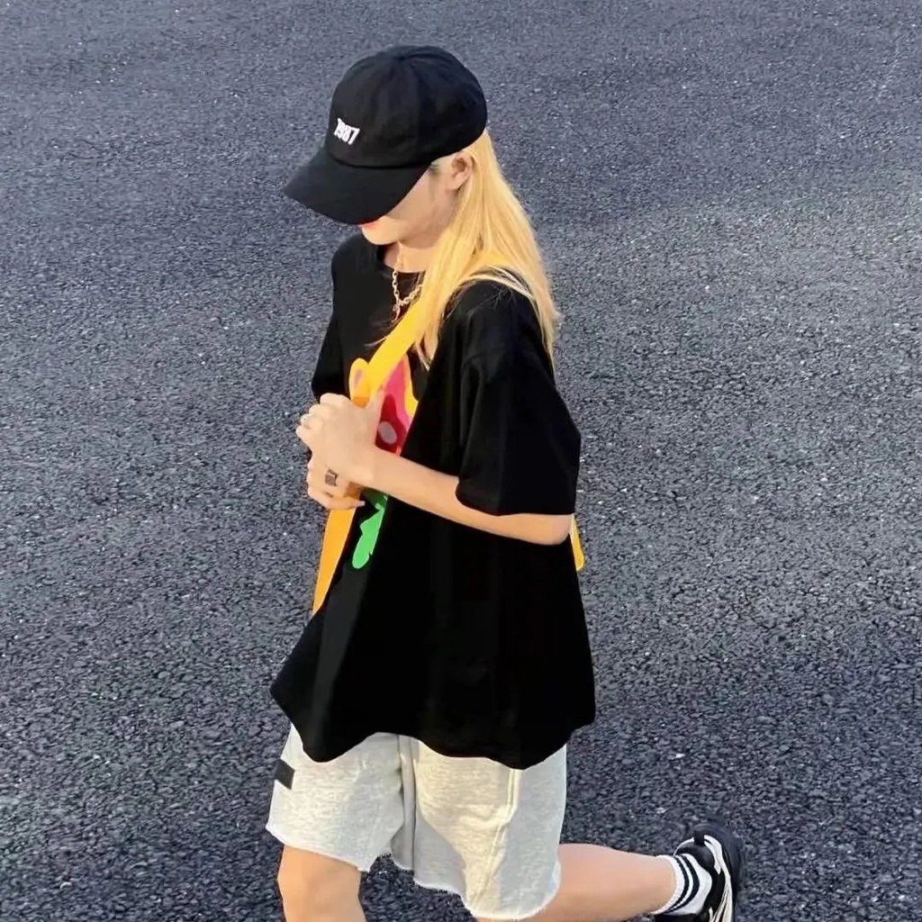 Áo thun NRVP unisex mùa hè dáng suông tay cộc phong cách Hàn Quốc cho nam và nữ