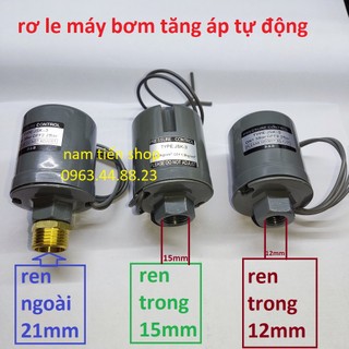 Rơ le máy bơm tăng áp ren trong 12mm, 14mm và ren ngoài 21mm
