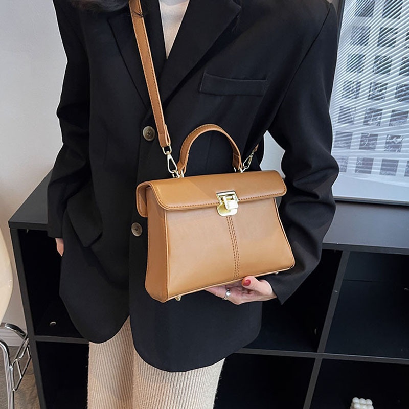 Túi Đeo Chéo Hình Vuông Nhỏ Màu Sắc Trơn Thời Trang Cao Cấp Cho Nữ