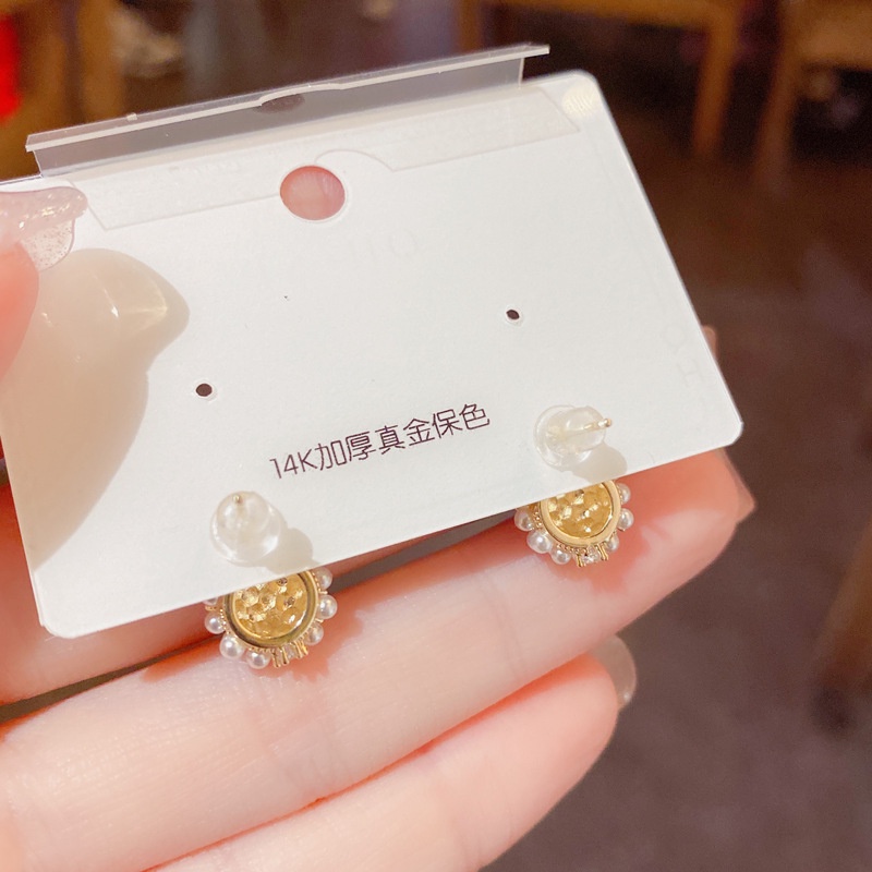 Bông Tai Bạc Hình Nơ Đính Đá Zircon Ngọc Trai Phong Cách Nhật Hàn Ngọt Ngào Cho Nữ