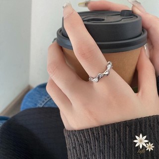 🌸nhẫn hở đính đá mặt trăng tinh tế thời trang