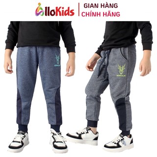 15-43kg Quần nỉ da cá màu trơn thu đông hãng AKL cho bé trai