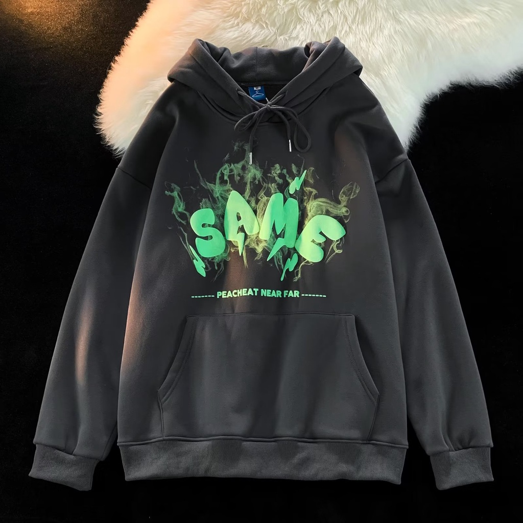 Áo Hoodie Nam In Chữ Phong Cách Hàn Quốc Đơn Giản Cho áo hoodie trắng áo hoodie unisex form rộng hoodie nữ form rộng