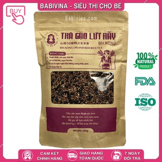 Túi trà gạo lứt rẫy bh.nong 500g | thải độc, mát gan, giảm cân | bhnong, bh nong | tổng kho phân phối babivina