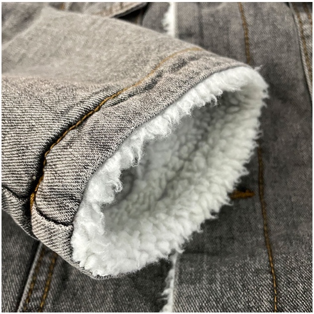 Áo Khoác Bò Lót Bông Lớp Trong Siêu Ấm, Áo Denim Jacket 3 Màu Cao Cấp Phong Cách Đường Phố