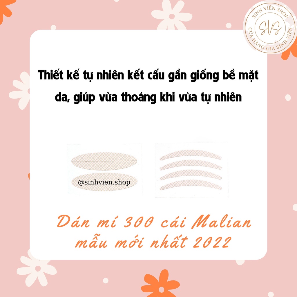 Dán mí 300 cái Malian mẫu mới 2022 kích 2 mí, nâng mí trang điểm