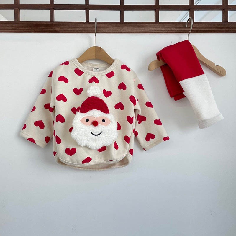 Áo Sweater Tay Dài Cổ Tròn Thoải Mái Họa Tiết Giáng Sinh Z5H7 Cho Bé 0-3 Tuổi
