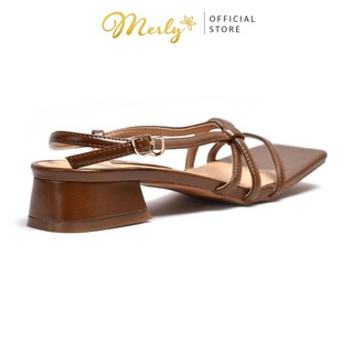 Giày sandal nữ gót thấp Merly 1463, Giày sandal size lớn