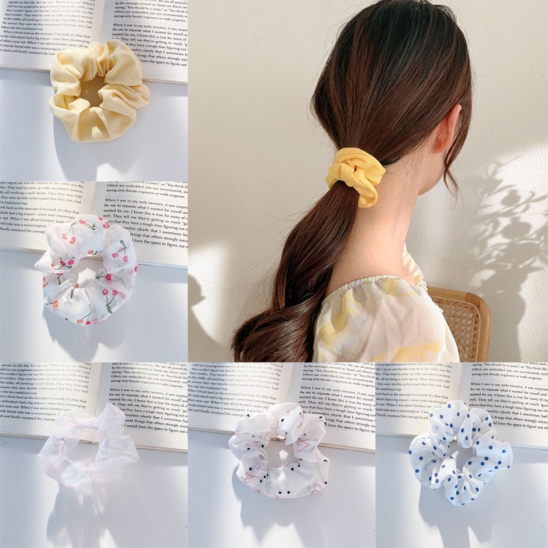 Dây Cột Tóc Màu Sáng Phong Cách Hàn Quốc Dễ Thương Thời Trang 2022