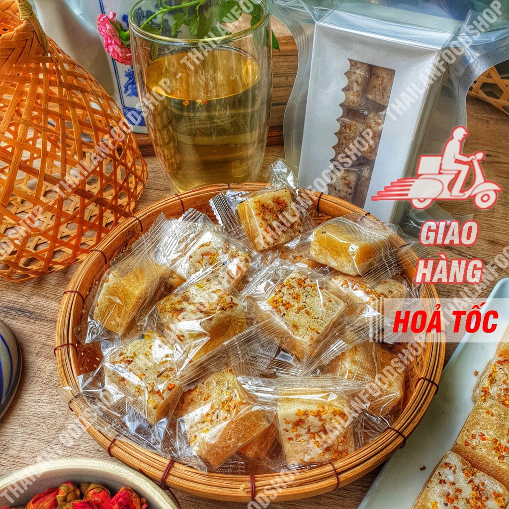 Trà Quế Hoa (Hoa Mộc) Đường Phèn Mật Ong Hộp 12 Viên &amp; Túi 1Kg