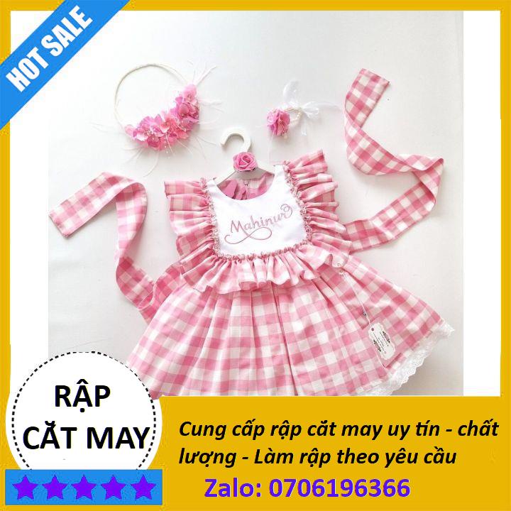 🎀 Rập cắt may - Rập váy TIỂU THƯ cho bé size (1-10 tuổi) (RẬP GIẤY)